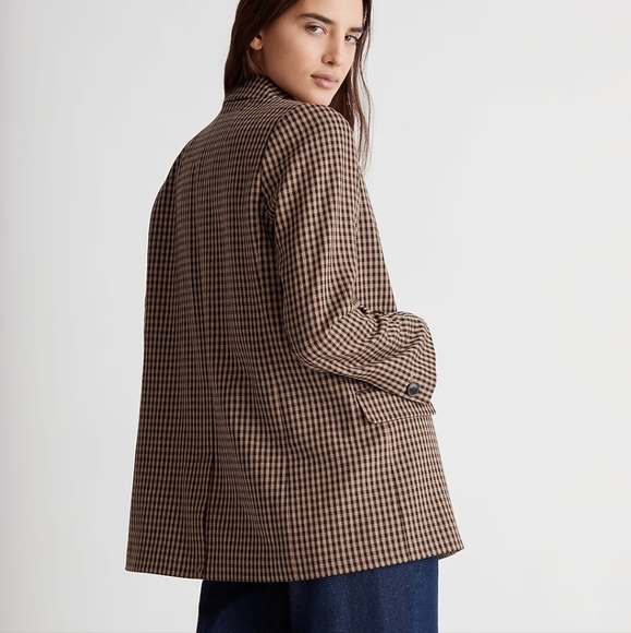 Madewell Caldwell Double-Breasted Blazer in Lyden Plaid - Picture 4 of 12